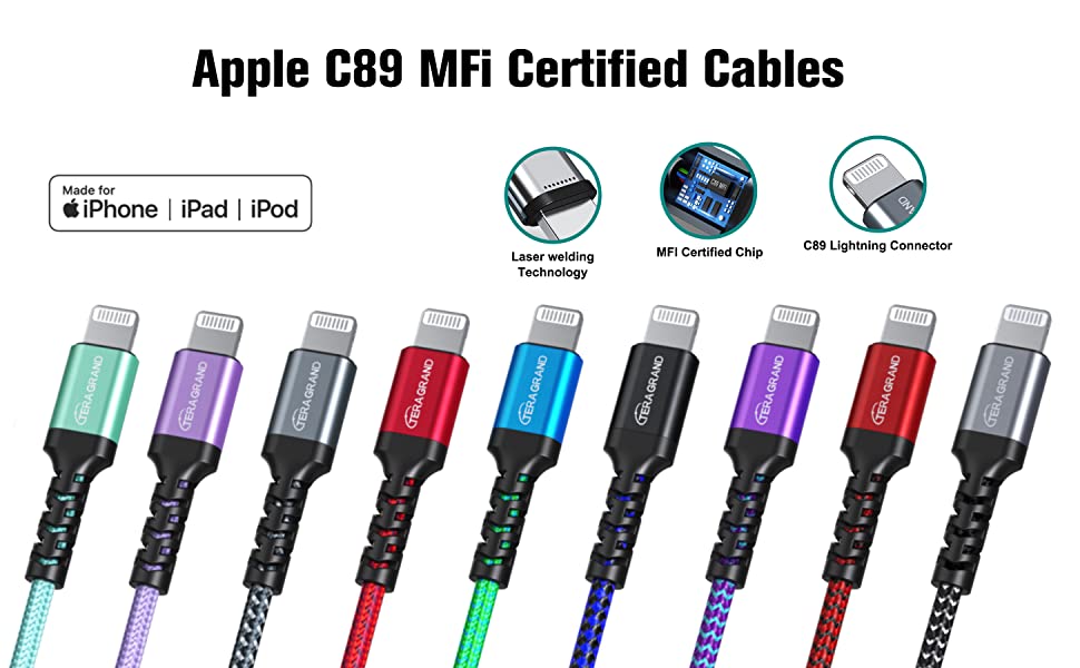 Apple C89 MFi Lightning Cables