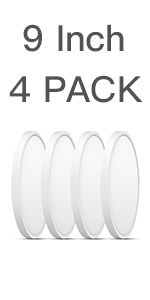 4 pack 9 inch ceiling light white4 Pack White 9 Inch Ceiling LIght