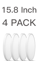 4 Pack White 15.8 Inch Ceiling LIght