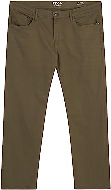 IZOD Men's Jeans - Comfort Stretch Denim Straight Leg Relaxed Fit Jeans for Men