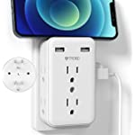 Multi Plug Outlet Extender, TROND Outlet Splitter (Non Surge Protection) with 2 USB Charging Ports, 3-Prong Grounded Wall Tap Adapter, ETL Listed, Wall Charger for Home Kitchen Cruise Travel, White