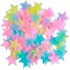 AM AMAONM 100 Pcs Colorful Glow in The Dark Luminous Stars Fluorescent Noctilucent Plastic Wall Stickers Murals Decals for Ho