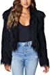 [BLANKNYC] womens Faux Fur Cropped Jacket, Comfortable & Stylish Coat