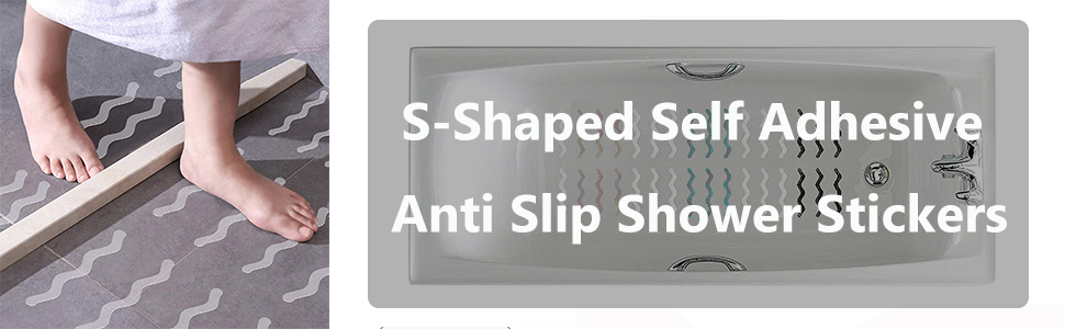 S-Shaped Anti Slip Shower Stickers 