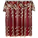 Popular Bath 961768 Ombre Rose, Shower Curtain, Burgundy