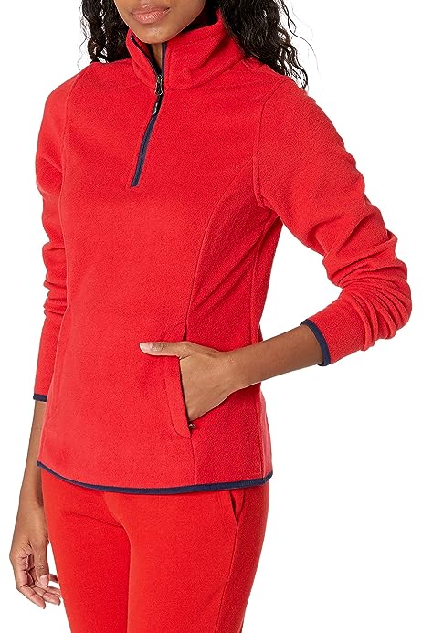 Women's Classic-Fit Long-Sleeve Quarter-Zip Polar Fleece Pullover Jacket (Available in Plus Size)