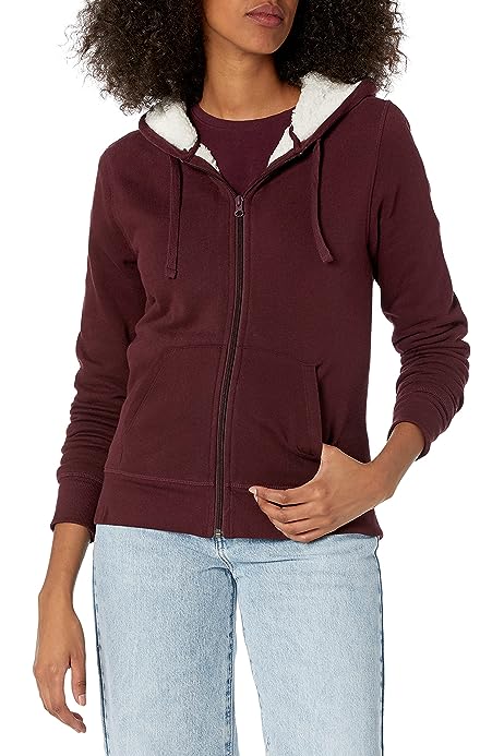 Women's Sherpa-Lined Fleece Full-Zip Hooded Jacket (Available in Plus Size)