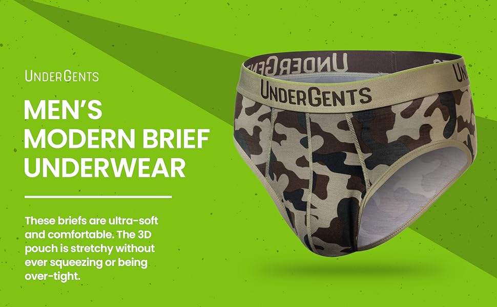 Men''s modern brief underwear. Ultra soft and comfortable. Cooling brief with 3D contour pouch. best