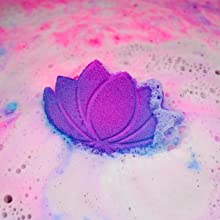 Lotus flower bath bomb with ring inside