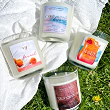 4 Jackpot Candles Carribean Dream Sunday Brunch Maui and Teakwood Soy Candles