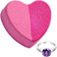 Size 6 Ring Half of My Heart Bath Bomb with Jewelry Inside USA Made Skin Moisturize Valentine Fizzie