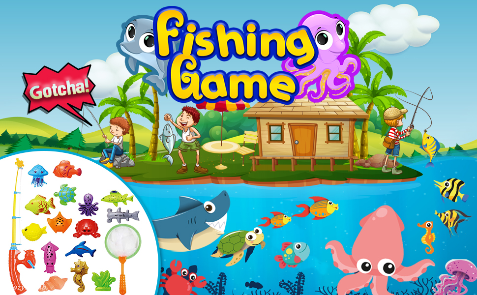 CozyBomB Kids Fishing Bath Toys Game