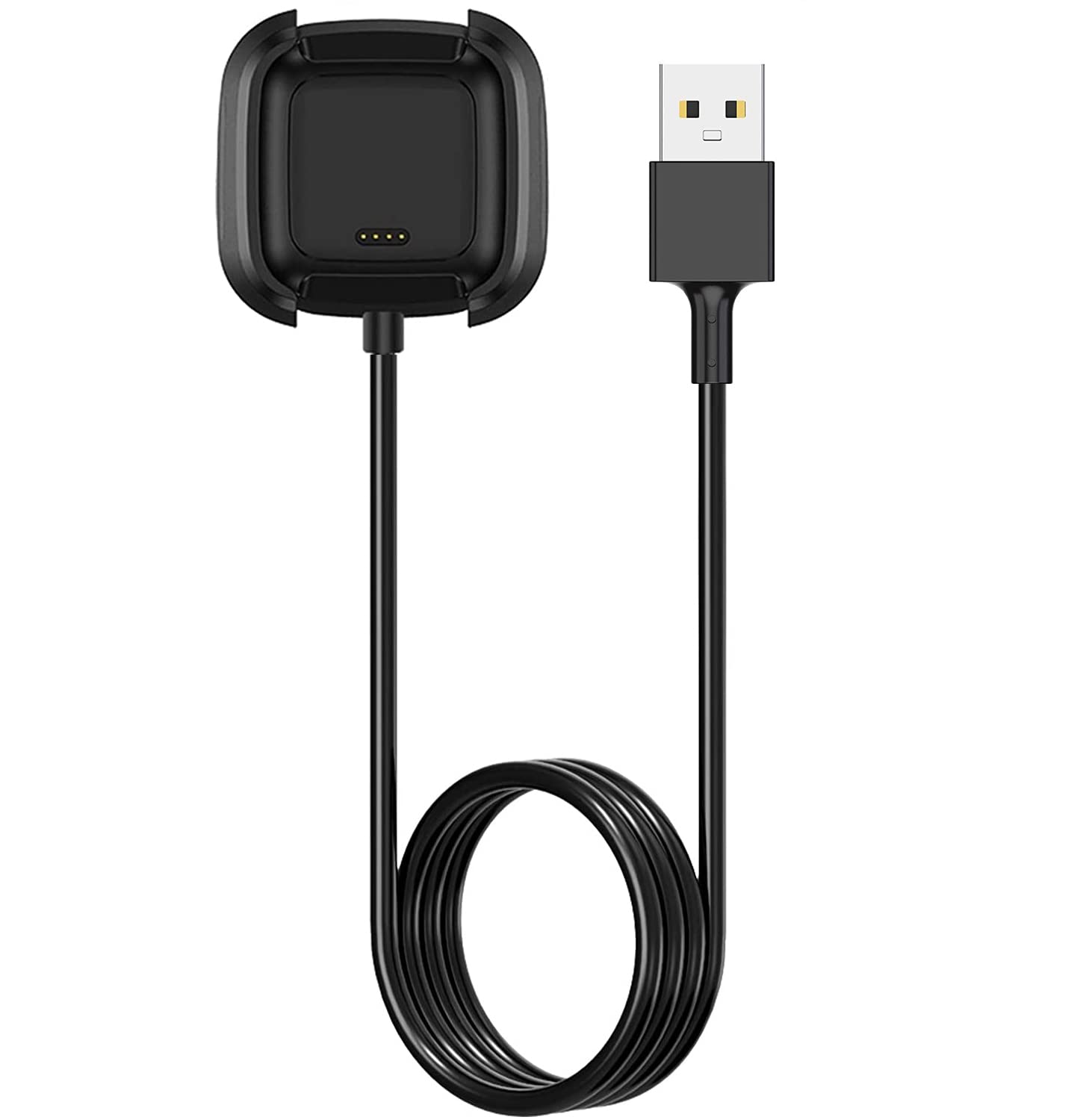 Charger Compatible with Fitbit Versa 2, Replacement Charging Cable Dock Cradle with 3.3ft USB Cord for Fitbit Versa 2 Smartwatch