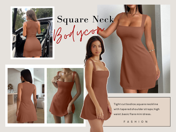 square neck dress