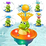 Little Bado Electric Fountain Crocodile Baby Bath Spray Water Toys 6 to 12 Months Sprinkler Light Up Bathtub Toy for 1 2 3 4 5 6 7 8 Year Old Boys Girls