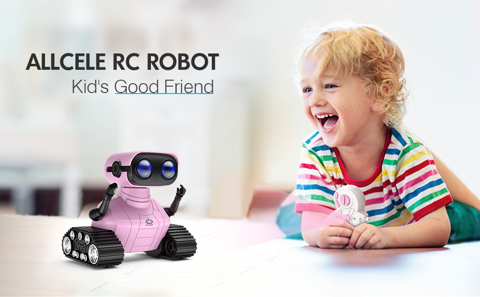 Pink RC robot toy