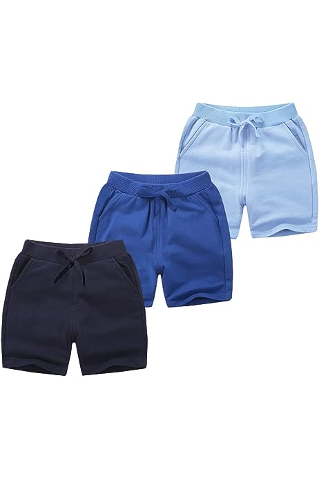 Baby Shorts 2-Pack Toddler Boys Summer Casual Cotton Short Pants