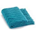 Bedsure Throw Blanket for Couch 50 x 60 inches - Knit Woven Summer Blankets, Cozy Lightweight Decorative Throw for Sofa, Bed and Living Room - All Seasons Suitable for Women, Men and Kids (Teal)