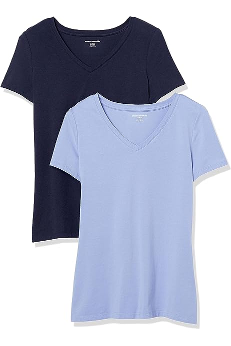 Women's Classic-Fit Short-Sleeve V-Neck T-Shirt, Multipacks