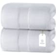 Luxury Bath Sheet Towels Extra Large | Highly Absorbent Hotel spa Collection | 35x70 Inch | 2 Pack (White)