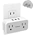 2 Prong to 3 Prong Outlet Adapter, TESSAN US to Japan Plug Adapter with 2 Outlets 3 USB Wall Charger, Travel Power Splitter f
