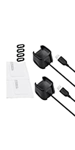 2pack versa 1 charger and 2pcs screen protector