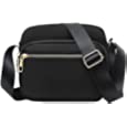 DIHKLCIO Nylon Crossbody Bags for Women Purses and Handbags Women&#39;s Casual Messenger Bags Waterproof Black Crossbody Purse (black)