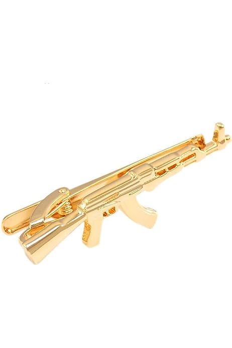 UXZDX Gold-Color Creativity Tie Clips for Mens Necktie Clamp Clasp Accessories Gift