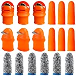 18PCS Gardening Thumb Knife for Gardeners, Silicone Finger Knife Orange Thumb Cutter Gardening Tools (M), Garden Tools for Fruit and Vegetable