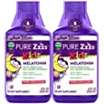 ZzzQuil Vicks Pure Zzzs Kidz Liquid Melatonin SleepAid for Kids Children 1mg per Serving 8oz Twin Pack, 16 Fl Oz