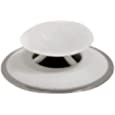 SlipX Solutions Snug Plug Bath Drain Stopper Seals Tightly Around Drain (Fits 1.5 Inch Open Drains, Great for Tubs, Easy Push Open/Close Design)