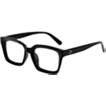 Kursan Classic Non Prescription Clear Lens Glasses for Women Men Thick Square Frame Eyeglasses (Bright Black)