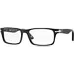 Persol PO3050V 95 53MM Black Rectangle Eyeglasses for Men + BUNDLE With Designer iWear Complimentary Eyewear Kit