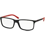 Ralph Lauren PH2126 Rectangle Eyeglasses For Men + BUNDLE with Designer iWear Complimentary Eyewear Kit (Matte Dark Black, 55)