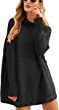 ANRABESS Women Casual Turtleneck Batwing Sleeve Slouchy Oversized Ribbed Knit Tunic Sweaters Pullover