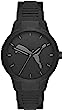 PUMA Men's Reset V2 Three Hand Black Polyurethane Band Watch (Model: P5004)