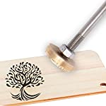 OLYCRAFT 1.6 Inch Wood Branding Iron BBQ Heat Stamp with Brass Head and Wood Handle for Wood, Leather and Most Plastics - Tree of Life#1