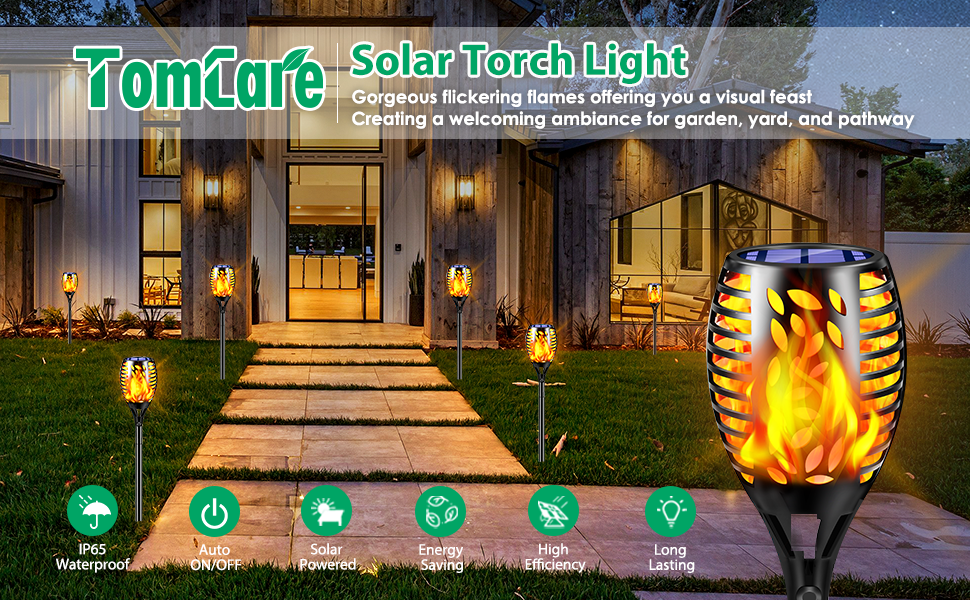 TomCare Solar torch lights