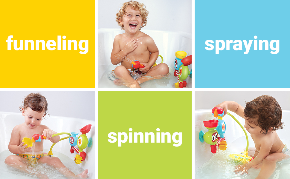 water flow surprise toy  juguetes de bañera bath toys for 1 + year old