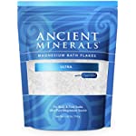 Ancient Minerals Magnesium Bath Flakes Ultra with OptiMSM - Resealable Magnesium Supplement Bag of Zechstein Chloride with Proven Better Absorption Than Epsom Bath Salt (1.65 lb)