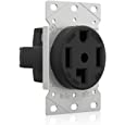 ELEGRP 30 Amps 125/250V Dryer Outlet, Flush Mounting Power Outlet, NEMA 14-30R, Straight Blade Heavy Duty Dryer Receptacle, Grounding, 3 Pole 4 Wire, UL Listed, 1 Pack