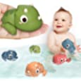 LAYPUNY Baby Bath Toys 6 Pack Dinosaur Floating Wind Up Swimming Pool Games Cute Kid Bathtub Baths Toys for Toddlers 1-3 4 5 6 Years Old Boys &amp; Girls (6 Sets)