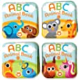 Floating Baby Bath Books. Kids Learning Bath Toys. Waterproof Bathtime Toys for Toddlers. Kids Educational Infant Bath Toys.(Set of 4: ABC Animal Bath Books)