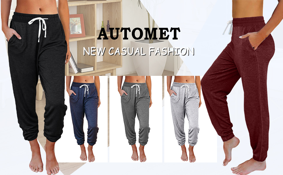 automet women fashion sweatpants