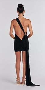 abyovrt women backless dress