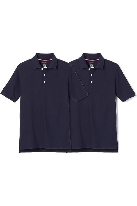 Boys 2-Pack Short Sleeve Pique Polo Shirt School Uniform