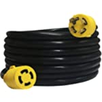 20 Foot NEMA L14-30P/L14-30R Generator Extension Cords, 4 Prong Heavy Duty, 30 Amp,125/250V,Up to 7500W 10AWG Cable and The Cable UL Certification,Black