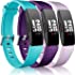 Wepro Bands Replacement Compatible with Fitbit Inspire HR/Inspire/Inspire 2/Ace 2 Fitness Tracker for Women Men, 3-Pack, Smal