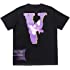 YIDEYIPIN Big Letter Shirts Men's Graphic Print T Shirt Hip Hop Angel Wings Print Short Sleeve Tee White Black
