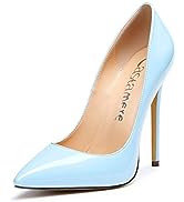 Castamere Womens High Heel Pumps Slip-on Pointy-Toe Elegant Stilettos Comfort Sexy Heel Shoes 4.7...